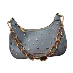 NWOT! MICHAEL KORS Cora Medium‎ Logo Embossed Shoulder/Crossbody Bag - Blue